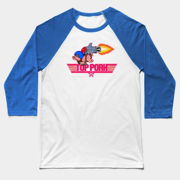 Top Pork Baseball T-Shirt by JGTsunami